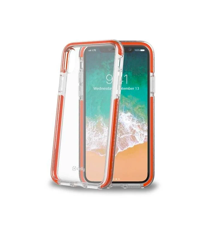 

Чехол-накладка Celly Hexagon для Apple iPhone X HEXAGON900OR Orange