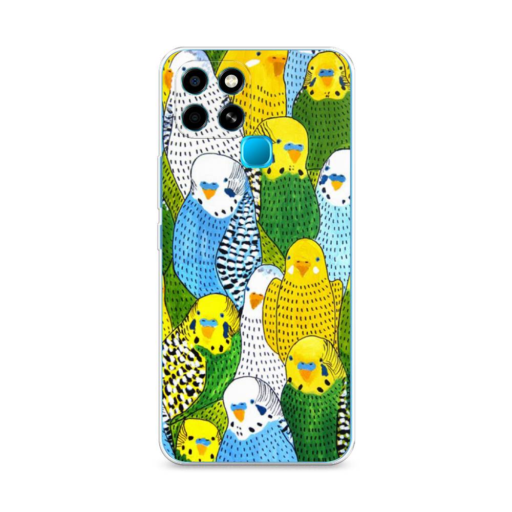 фото Чехол awog "попугаи" для infinix smart 6