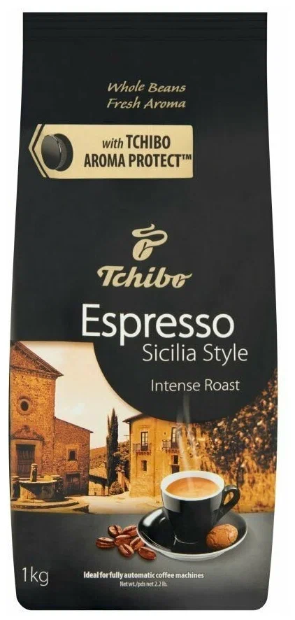 

Кофе Tchibo Espresso Sicilia Style 1000 гр (зерно) Упаковка 8 шт
