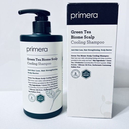 

Шампунь Primera Green Tea Biome Scalp Cooling Shampoo безсульфатная линия 380мл