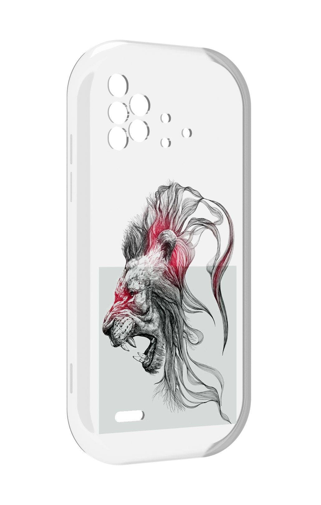 

Чехол MyPads разъяренный лев для UMIDIGI Bison X10 / X10 Pro, Прозрачный, Tocco