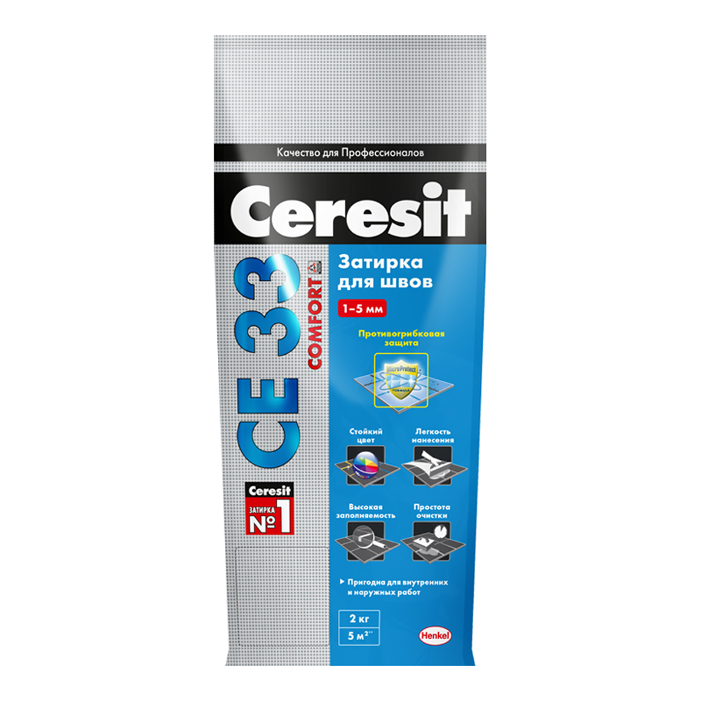 Затирка Ceresit №55 се 33 светло-коричневая 2 кг