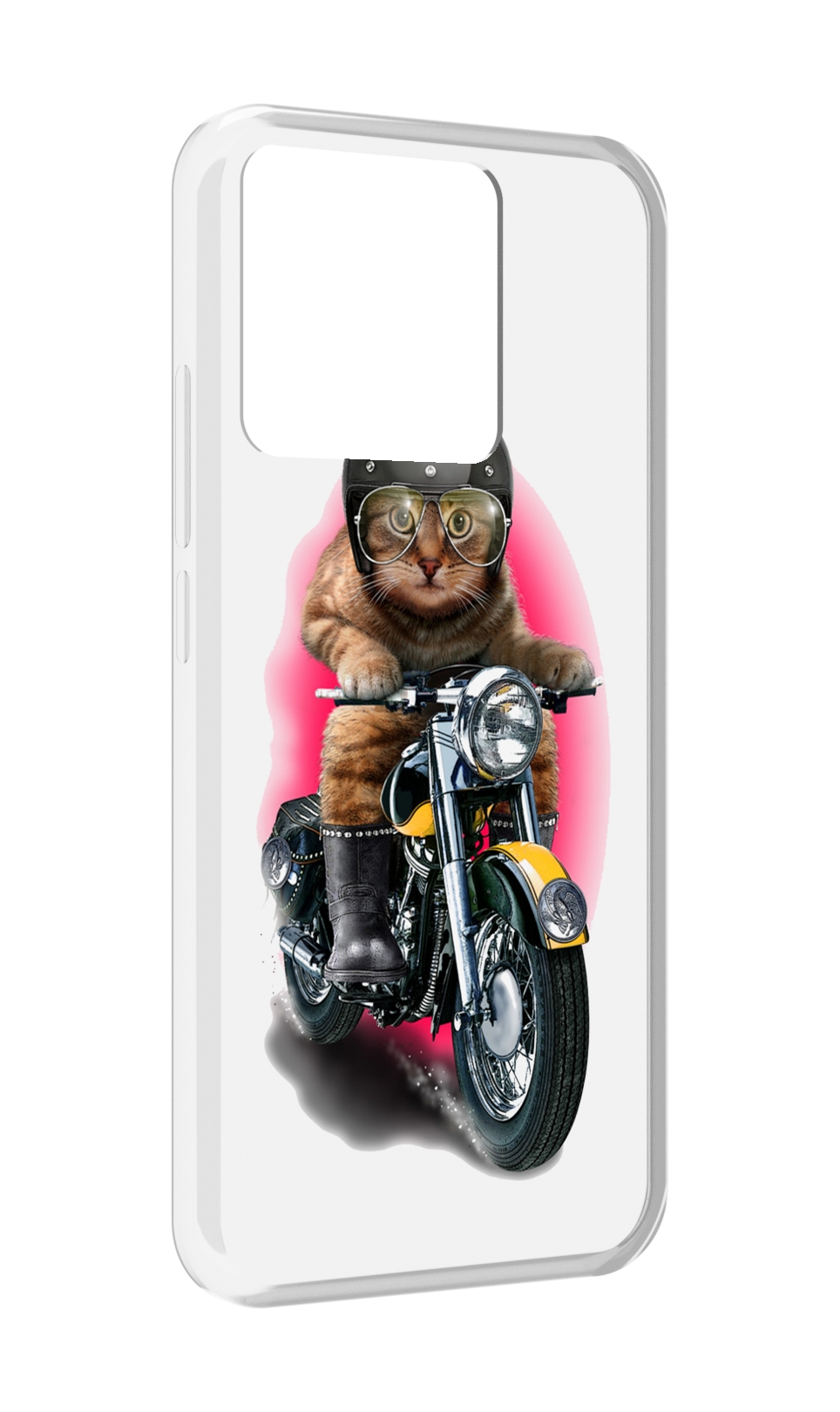 

Чехол MyPads Tocco для Xiaomi Redmi 10A мото-кот, Прозрачный, Tocco