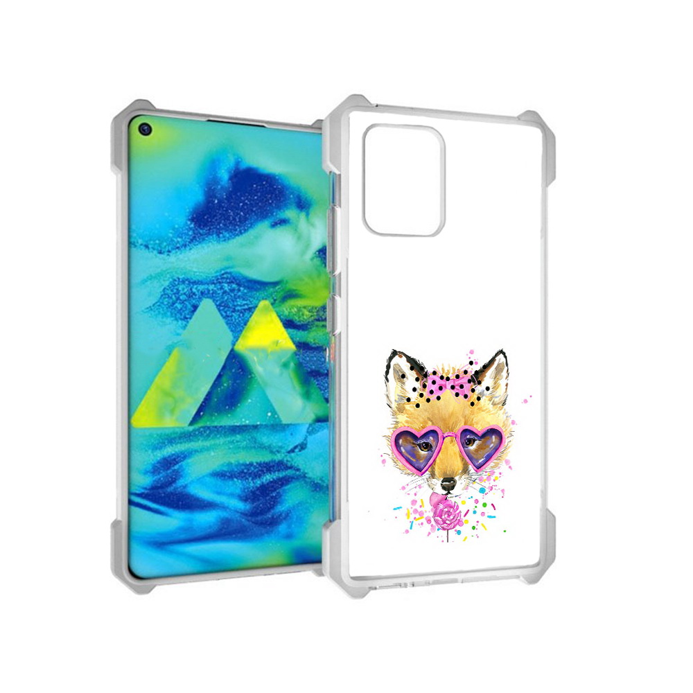 

Чехол MyPads Tocco для Samsung Galaxy S10 Lite лисенок с бантиком (PT143840.502.441), Прозрачный, Tocco