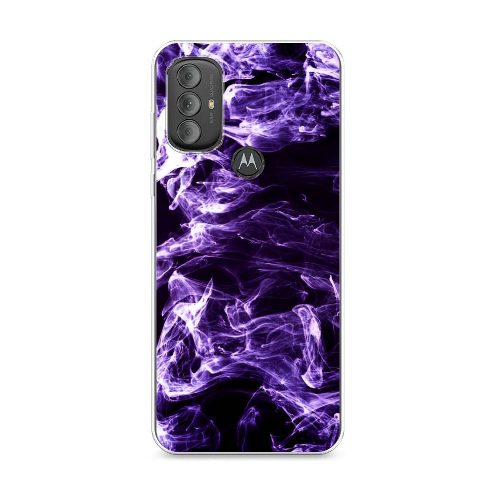 

Чехол на Motorola Moto G Power 2022 "Фиолетовый дым", Фиолетовый;белый;черный, 242850-3