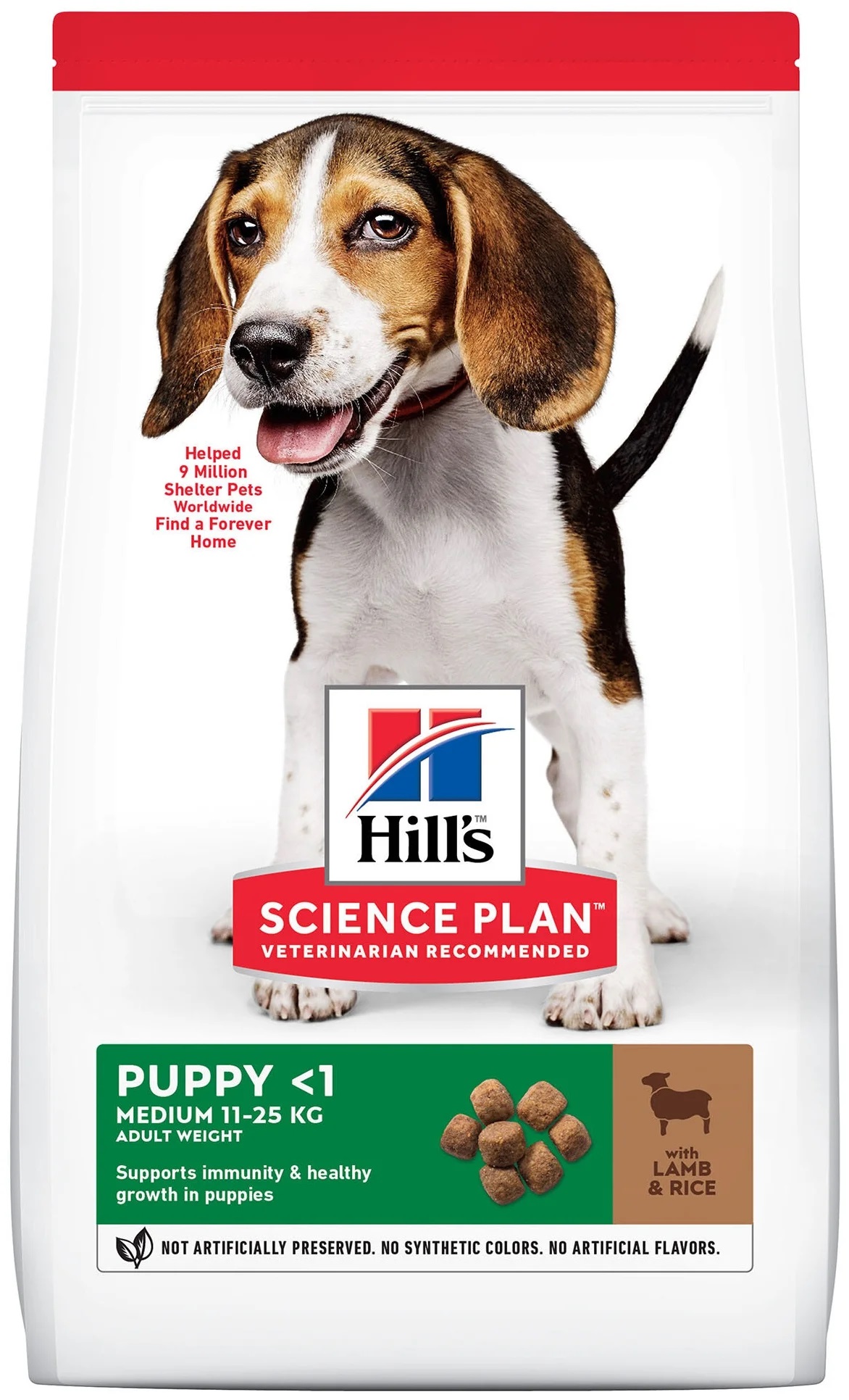 

Сухой корм для щенков HILL'S SP Healthy Development Puppy Medium, ягненок, 2,5кг