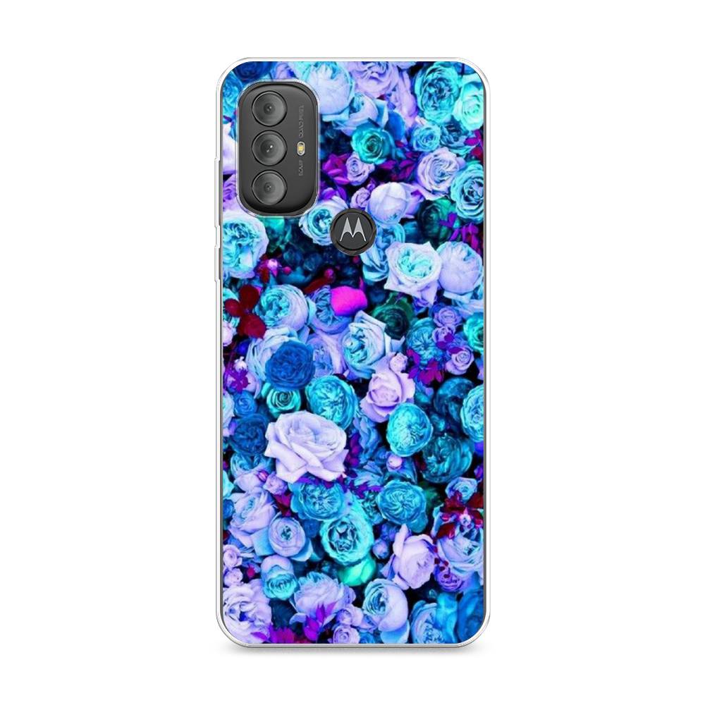 

Чехол на Motorola Moto G Power 2022 "Цветочный ковер", Фиолетовый, 242850-2