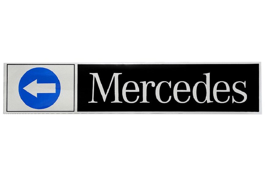 

Наклейка светоотражающая 24288К1 MERCEDES стрелка левая, 407*86 мм черный