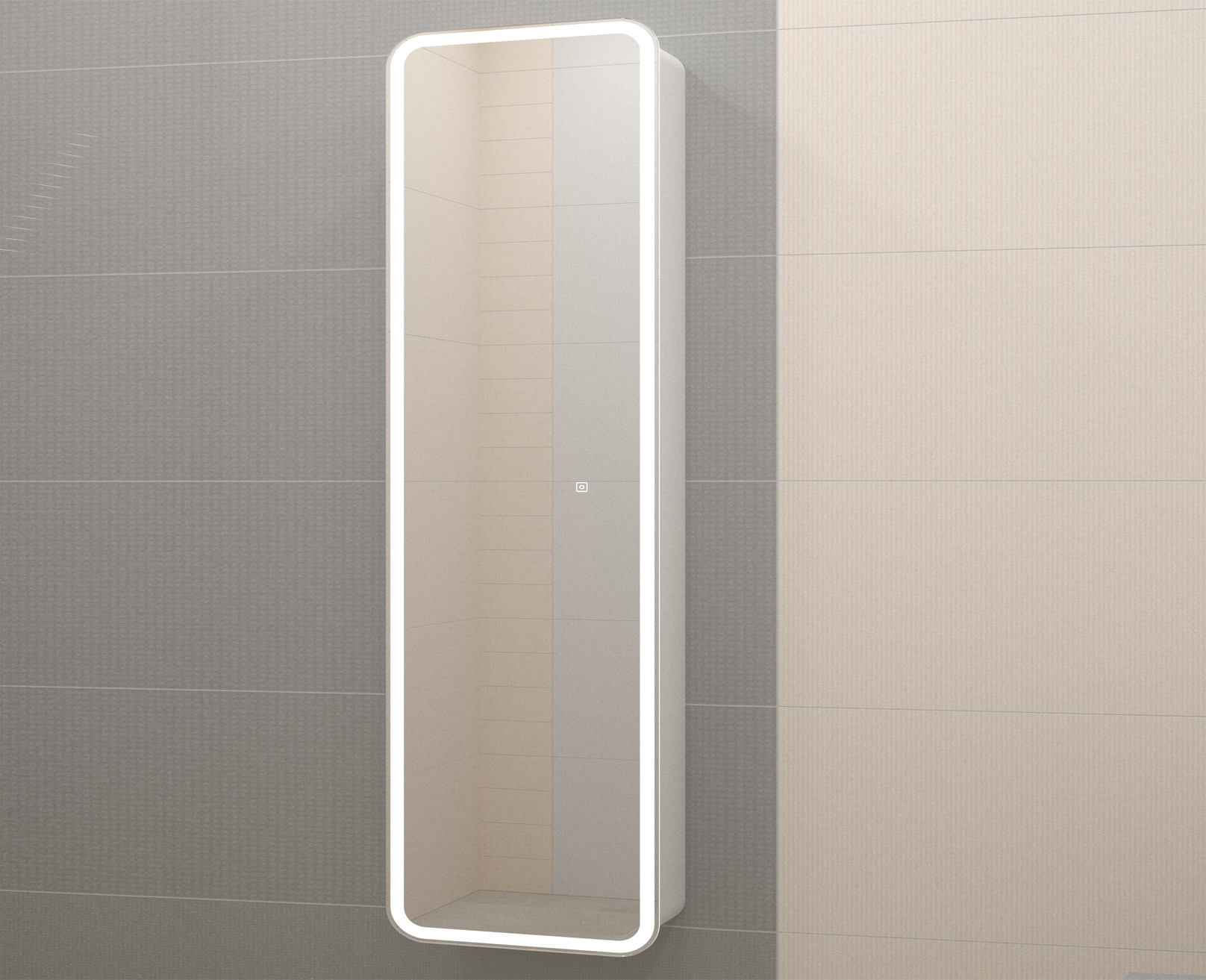 

Континент Зеркало-пенал Континент Lorenzo Led 40 с подсветкой, Белый