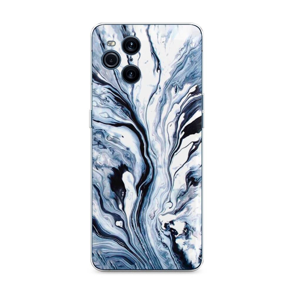 

Чехол Awog на Oppo Find X3 Pro "Голубой минерал мрамор", Разноцветный, 255750-3