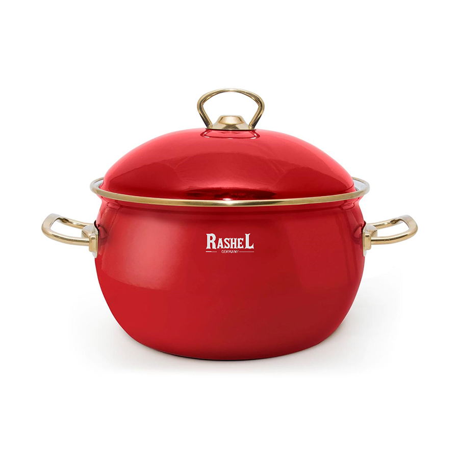 

Кастрюля с крышкой Rashel, эмалированная, 2,2 л, Красный, MRSH-Кастрюли1-20