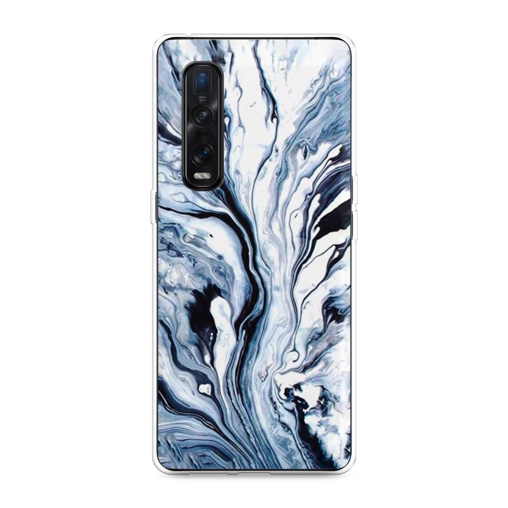 

Чехол Awog на Oppo Find X2 Pro "Голубой минерал мрамор", Разноцветный, 253350-3