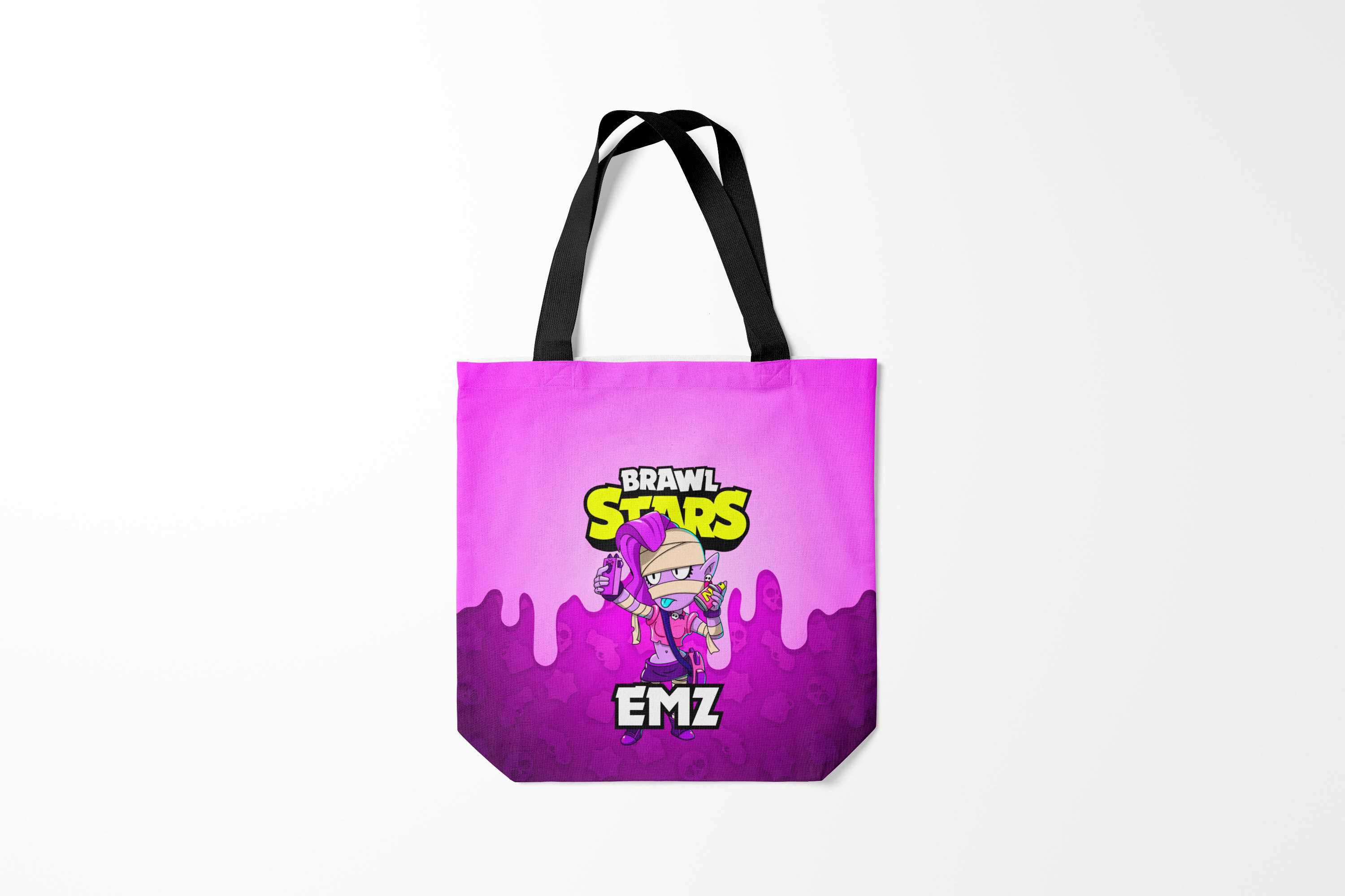 

Сумка шoппер унисекс Burnettie Brawl Stars EMZ, розовый, Brawl Stars EMZ