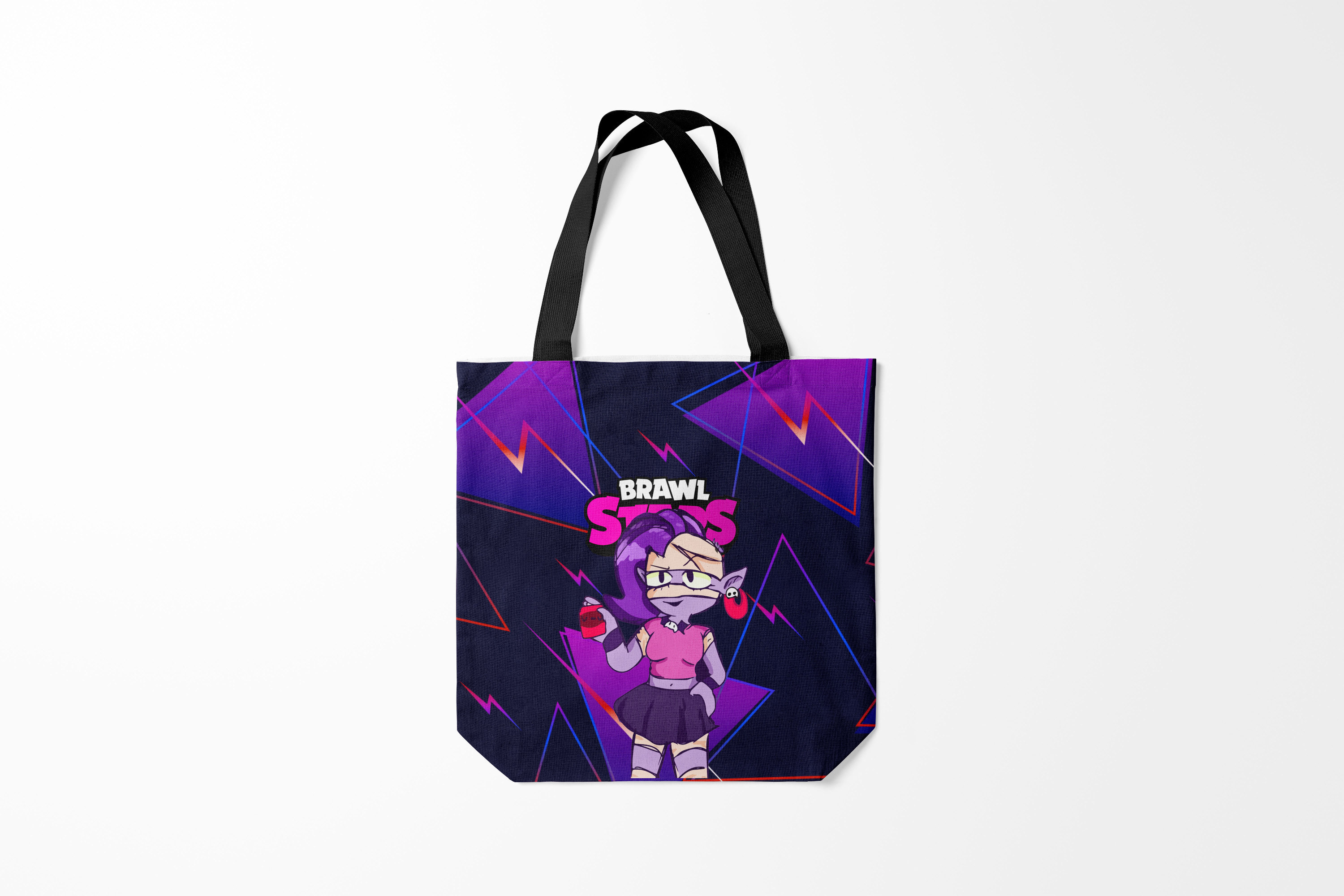 

Сумка шoппер унисекс Burnettie Brawl Stars Emz Эмз, черный, Brawl Stars Emz Эмз