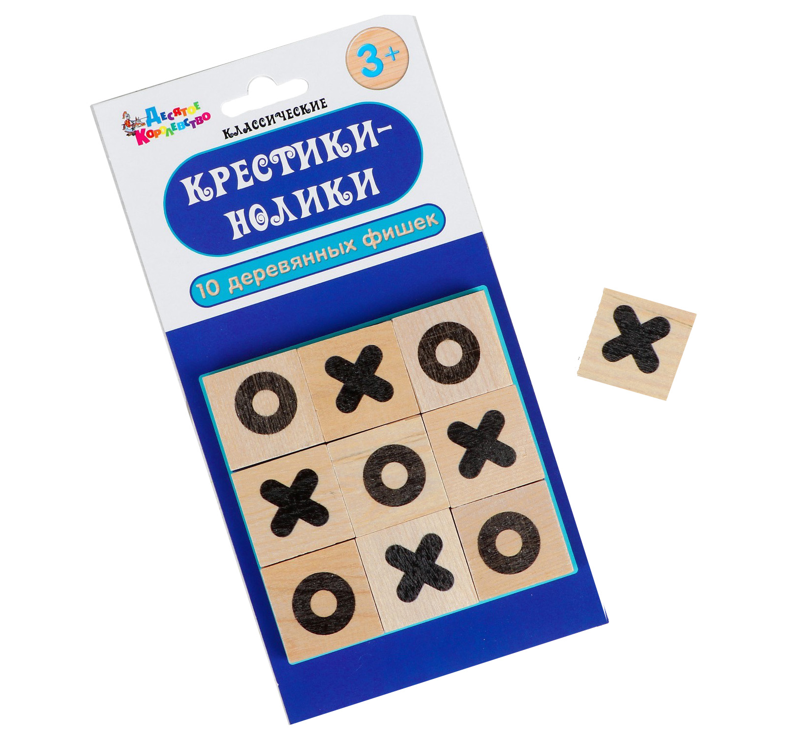 

Игра Десятое Королевство Крестики-нолики деревянные фишки: 3x3 см 3094030