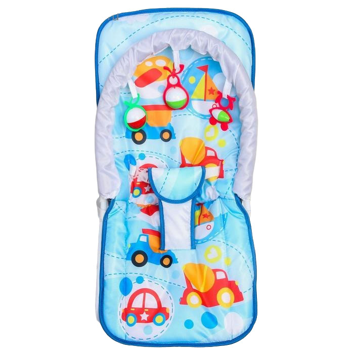 фото Шезлонг-качалка для новорождённых транспорт игровая дуга съёмные игрушки микс 3940306 nobrand