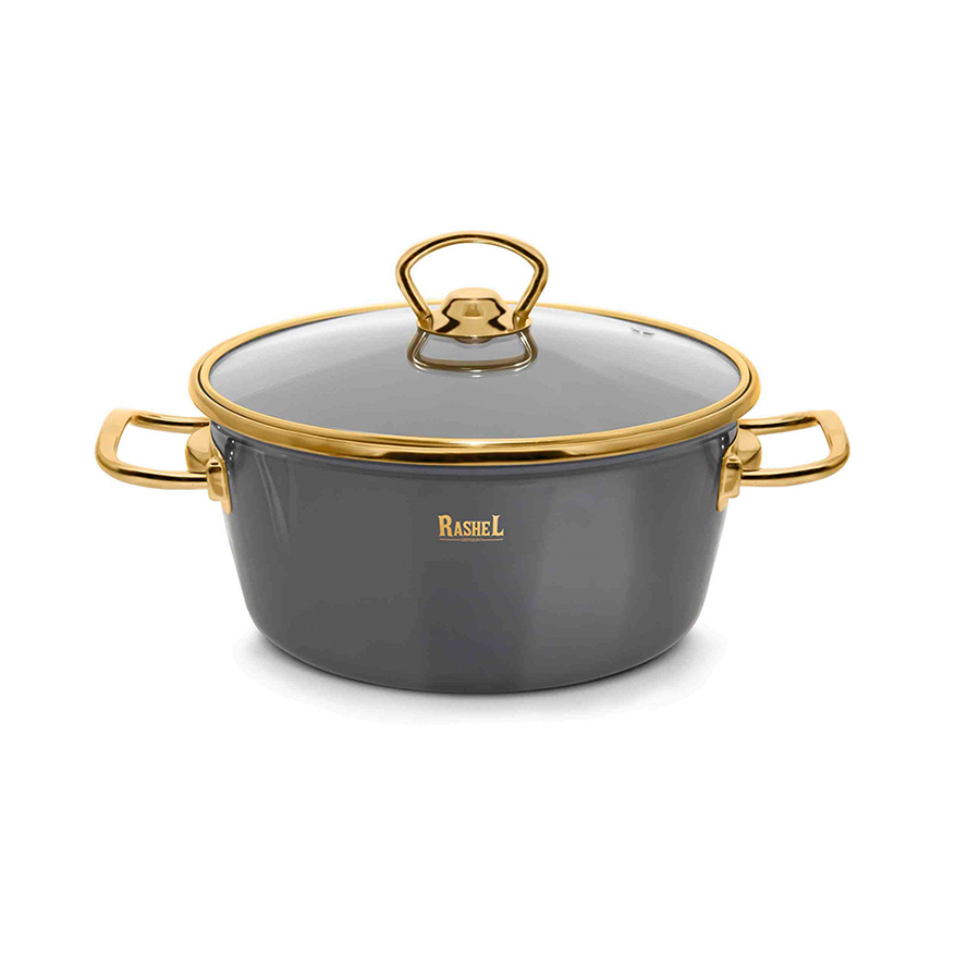 

Кастрюля с крышкой Rashel, эмалированная, 2,1 л, Серый, MRSH-Кастрюли1-9