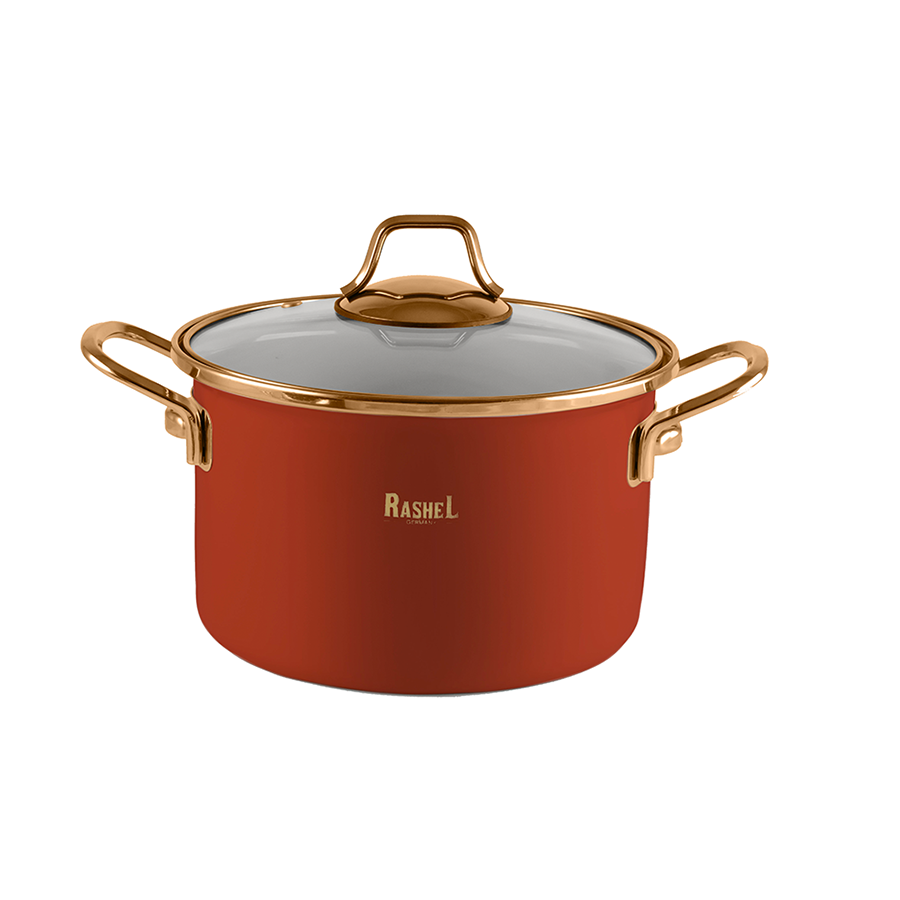 

Кастрюля с крышкой Rashel, эмалированная, 2,1 л, Оранжевый, MRSH-Кастрюли1-4