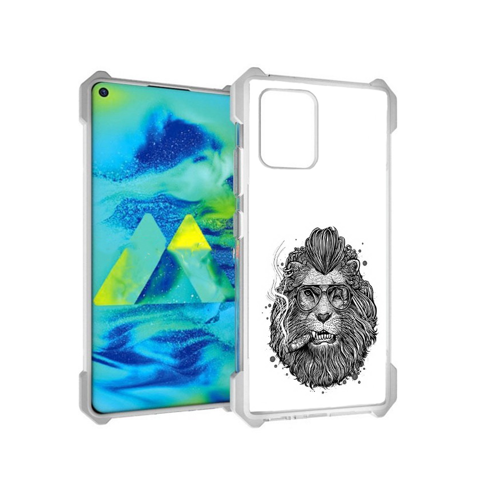

Чехол MyPads Tocco для Samsung Galaxy S10 Lite курящий лев (PT143840.502.432), Прозрачный, Tocco