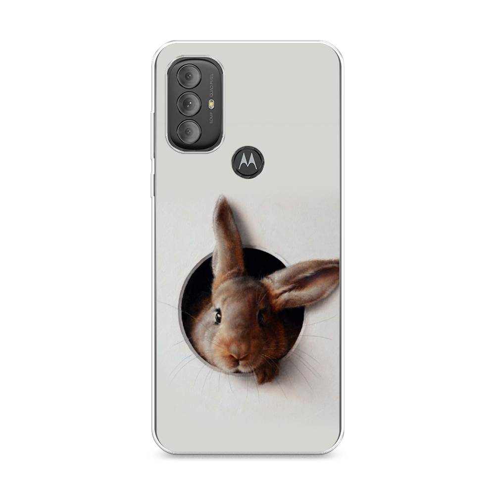 

Чехол на Motorola Moto G Power 2022 "Любопытный кролик", Серый;коричневый, 242850-1