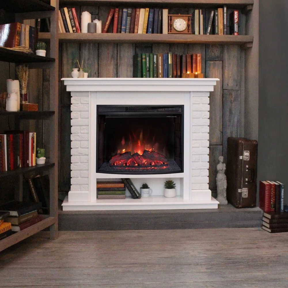 

Электрокамин RealFlame Brixton 25,5 WT с очагом Evrika 25,5 (45)