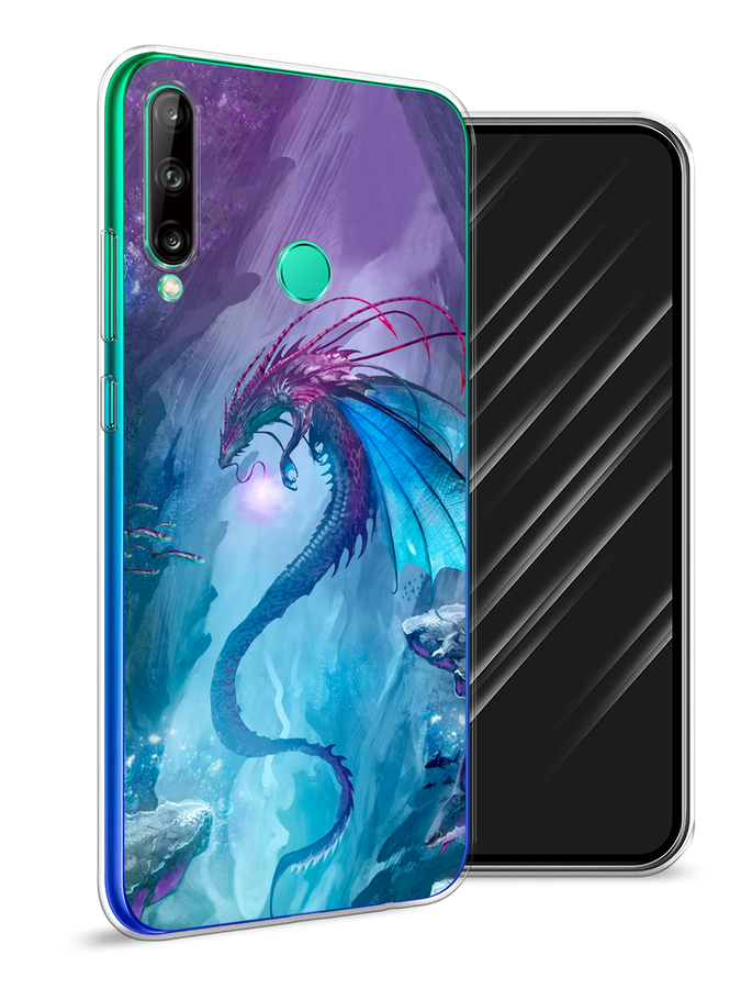 

Чехол Awog на Huawei P40 lite E "Водный дракон", Голубой;фиолетовый;синий, 612450-2