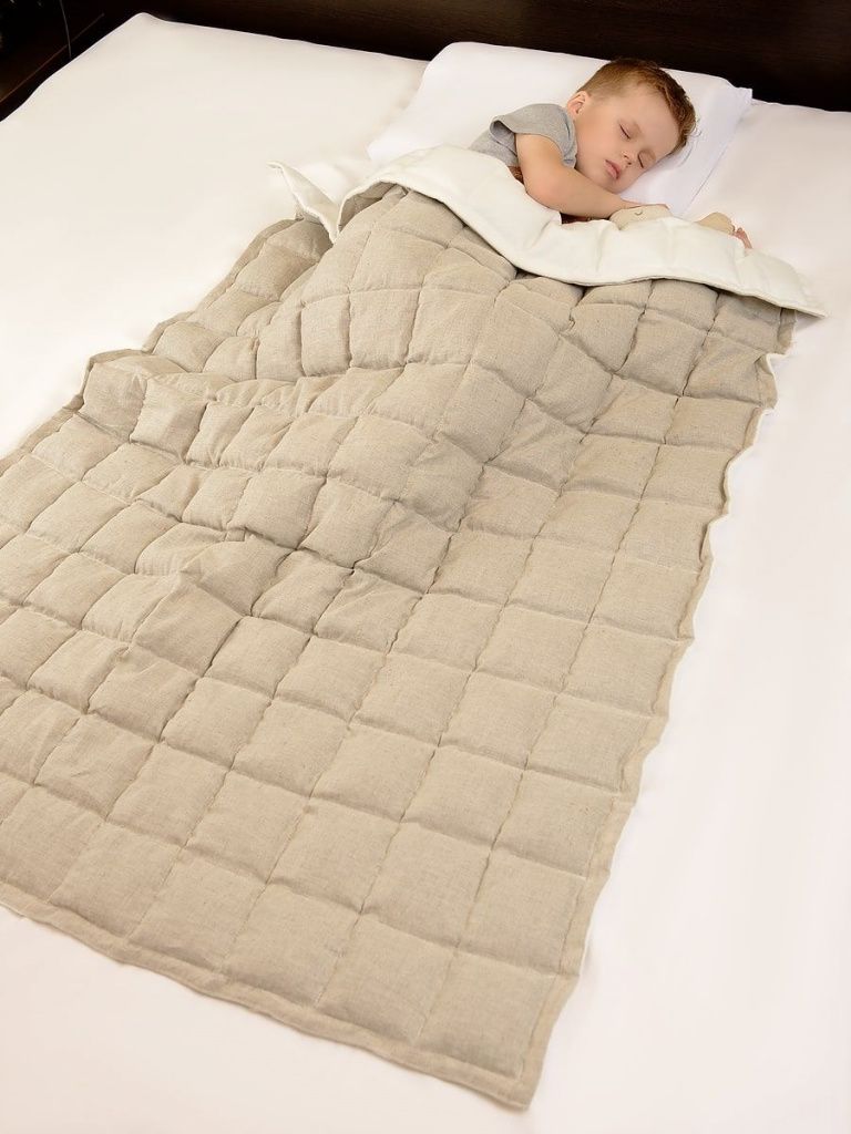 фото Одеяло-плед утяжеленное лен-флис (110*140 4,2 кг) bio-textiles