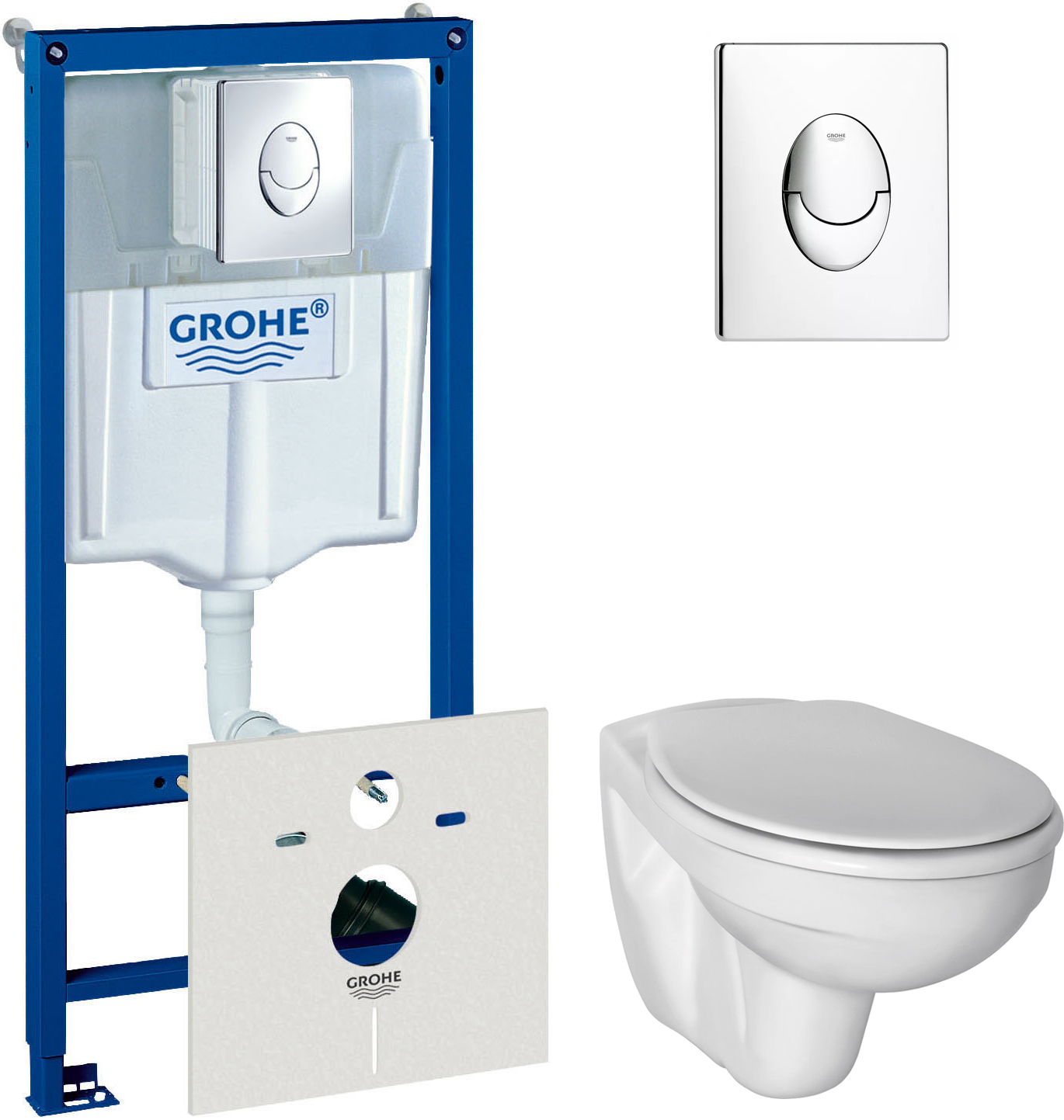 

Ideal Standard Комплект инсталляция Grohe Rapid SL 38750001 4 в 1 + унитаз Ideal Standard