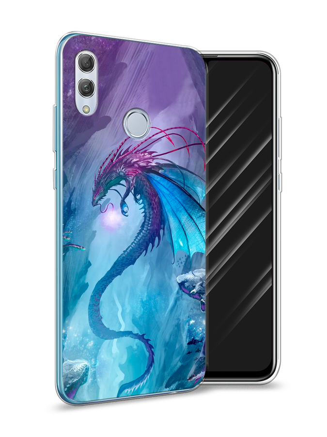 

Чехол Awog на Huawei P Smart 2019 "Водный дракон", Голубой;фиолетовый;синий, 67250-2