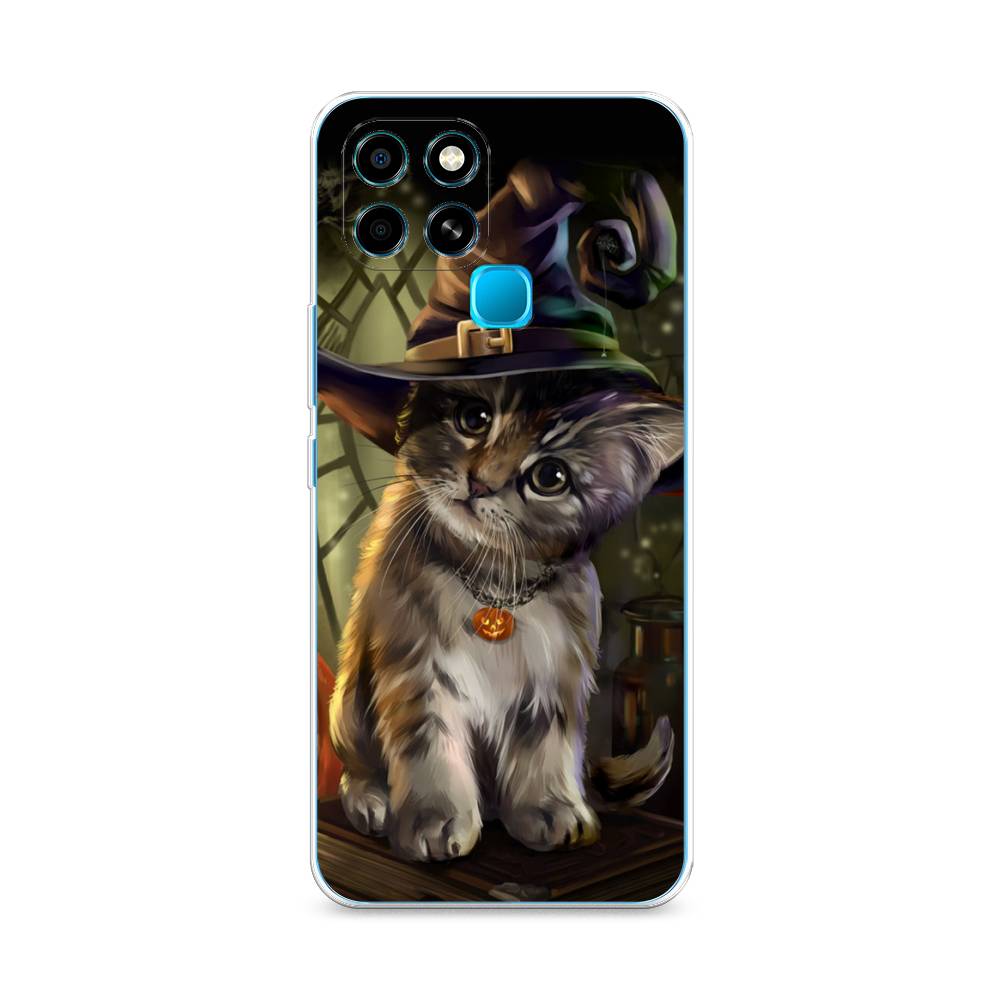 

Чехол Awog на Infinix Smart 6 "Кот на Хэллоуин", Разноцветный, 3101050-2