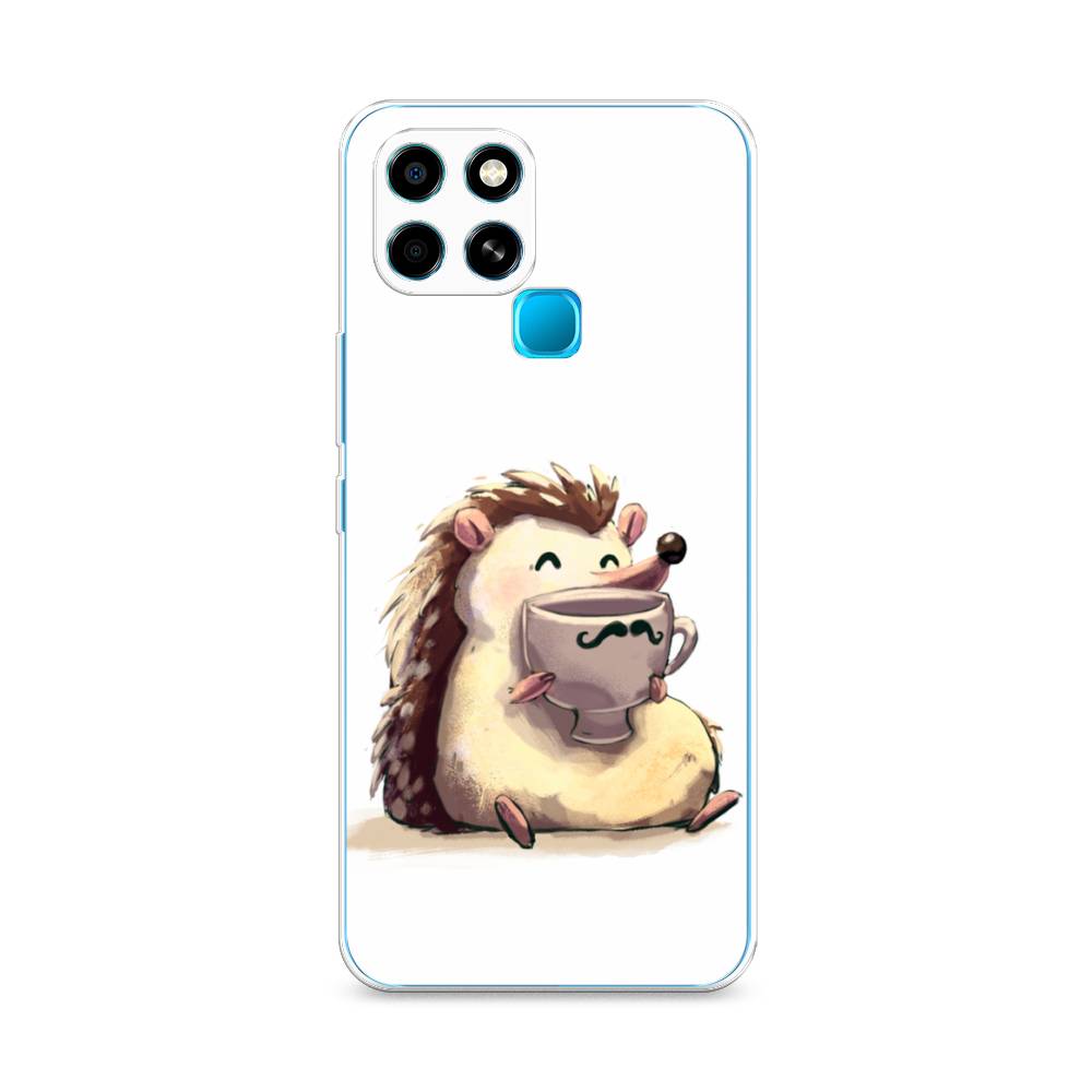 

Чехол Awog на Infinix Smart 6 "Еж кофеман", Разноцветный, 3101050-10