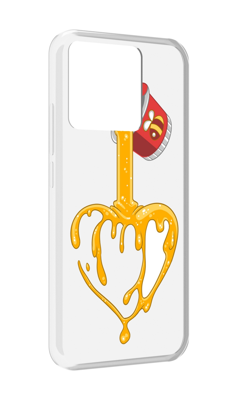 

Чехол MyPads Tocco для Xiaomi Redmi 10A медовое сердце, Прозрачный, Tocco