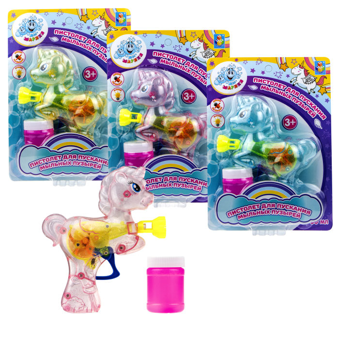 

Игрушка для мыльных пузырей 1toy механический, Единорог, свет, 50 мл, блистер, механический, Единорог, свет, 50 мл, блистер