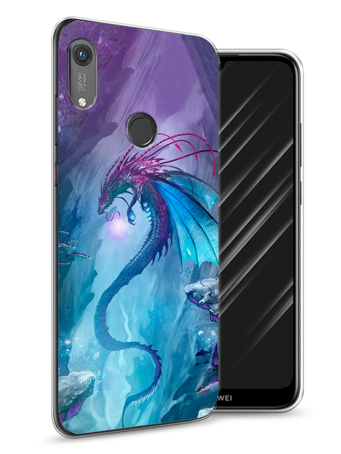 

Чехол Awog на Honor 8A (8A Pro/Prime) "Водный дракон", Голубой;фиолетовый;синий, 68750-2