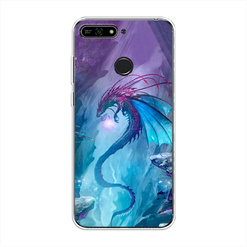 

Чехол Awog на Honor 7A Pro "Водный дракон", Голубой;фиолетовый;синий, 65450-2