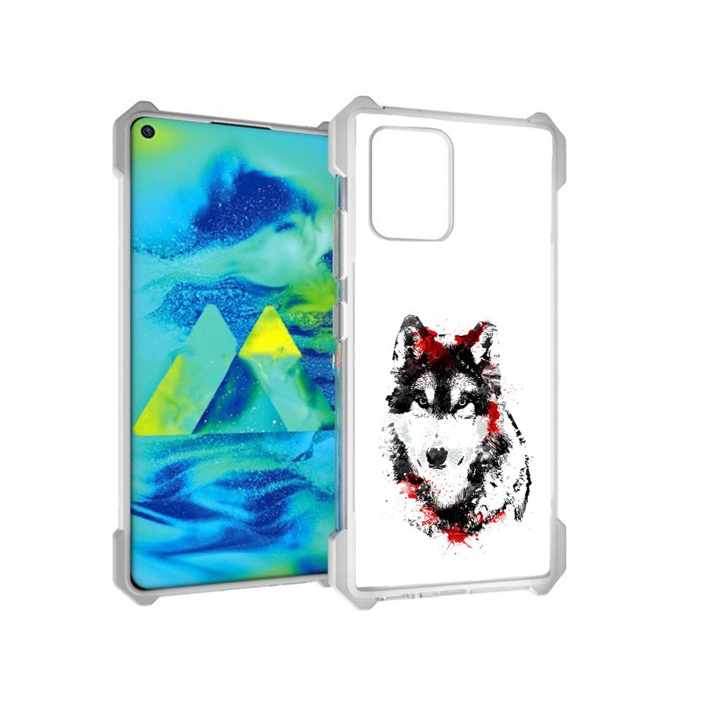 

Чехол MyPads Tocco для Samsung Galaxy S10 Lite кровавый волк (PT143840.502.416), Прозрачный, Tocco