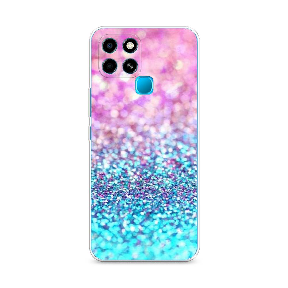 

Чехол Awog "Розово-голубые глиттеры рисунок" для Infinix Smart 6