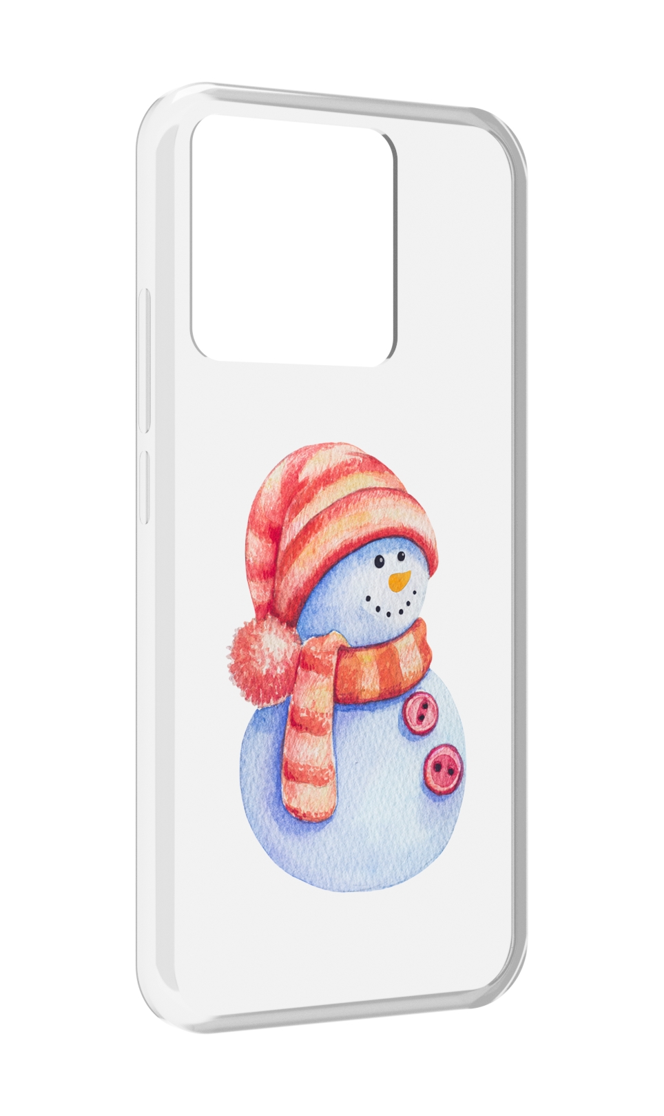 

Чехол MyPads Tocco для Xiaomi Redmi 10A Веселый снеговик, Прозрачный, Tocco
