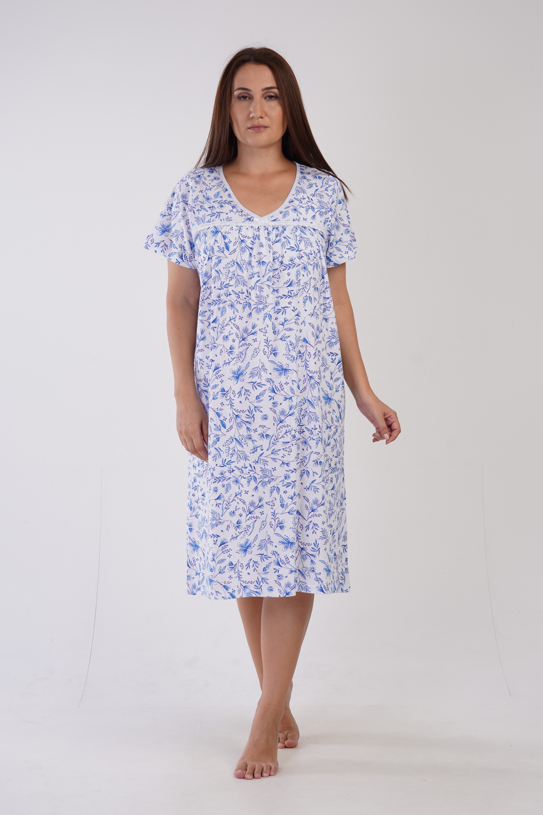

Ночная сорочка женская VIENETTA 161383_1001 голубая 4XL, Голубой, 161383_1001