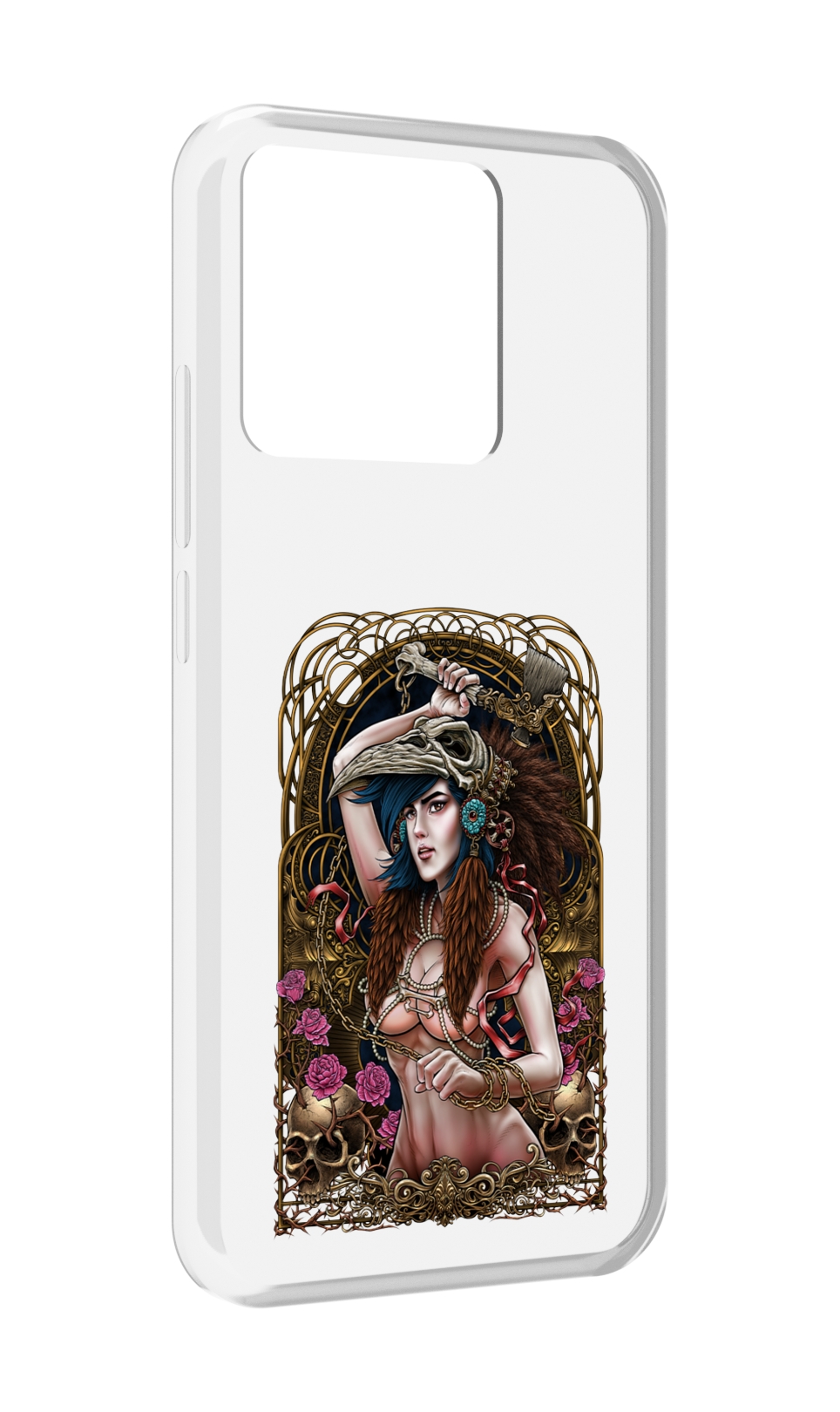 

Чехол MyPads Tocco для Xiaomi Redmi 10A красивая девушка рисунок, Прозрачный, Tocco