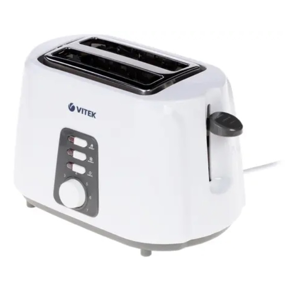 Тостер VITEK VT-1581 белый тостер galaxy gl 2906 850 вт 5 режимов прожарки 2 тоста белый