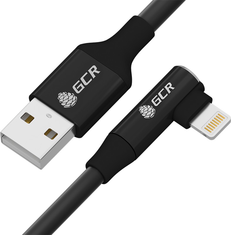 

Кабель GCR GCR-53436 USB - Lightning 0.7 м, черный, GCR-53436