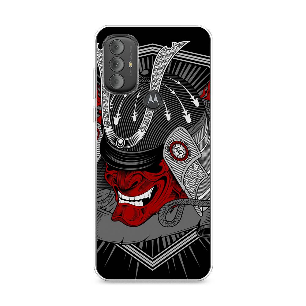 

Чехол на Motorola Moto G Power 2022 "Красная маска самурая", Белый;красный;черный, 242850-4