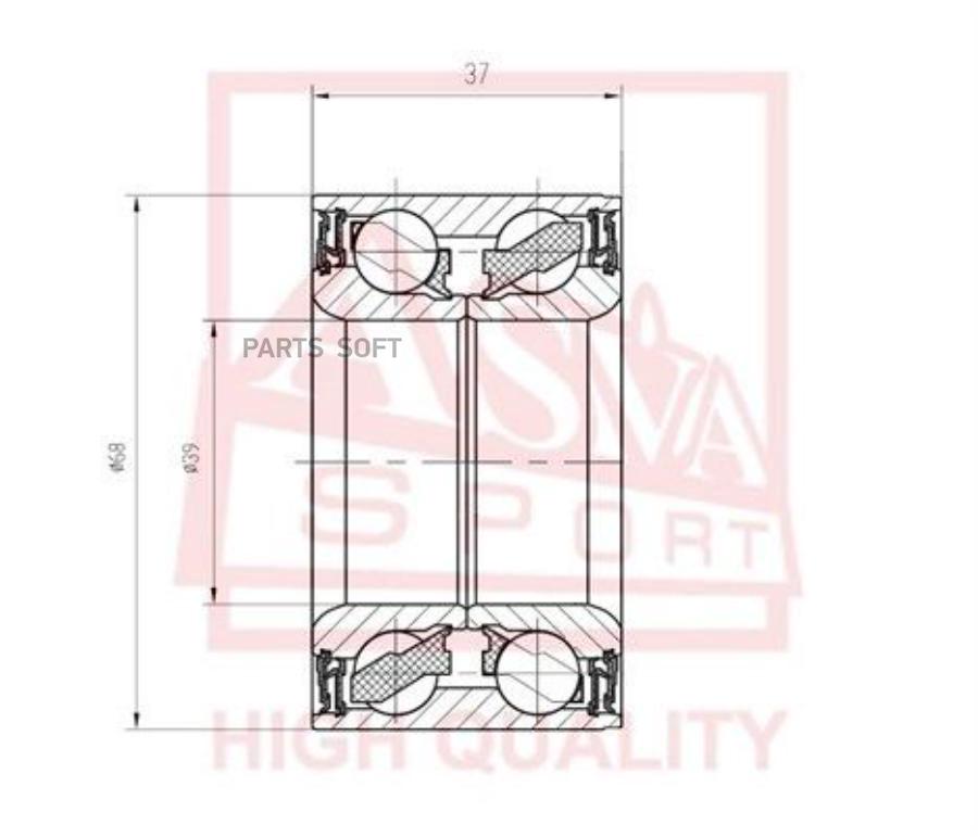 

Подшипник Ступичный Передний (39x68x37x37) ASVA арт. DAC39680037