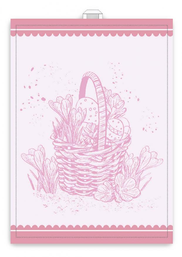 фото Полотенце кухонное cleanelly basic розовое, 50x70 см