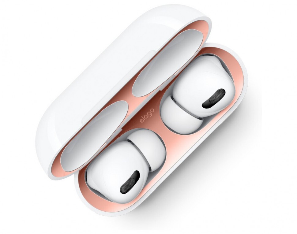 Защитные пластины Elago Dust Guard для зарядного кейса AirPods Pro, Розовое золото