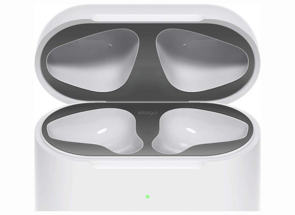 

Защитные пластины Elago A2 Dust Guard для зарядного кейса AirPods 2 Wireless, Серый космос, A2 Dust Guard