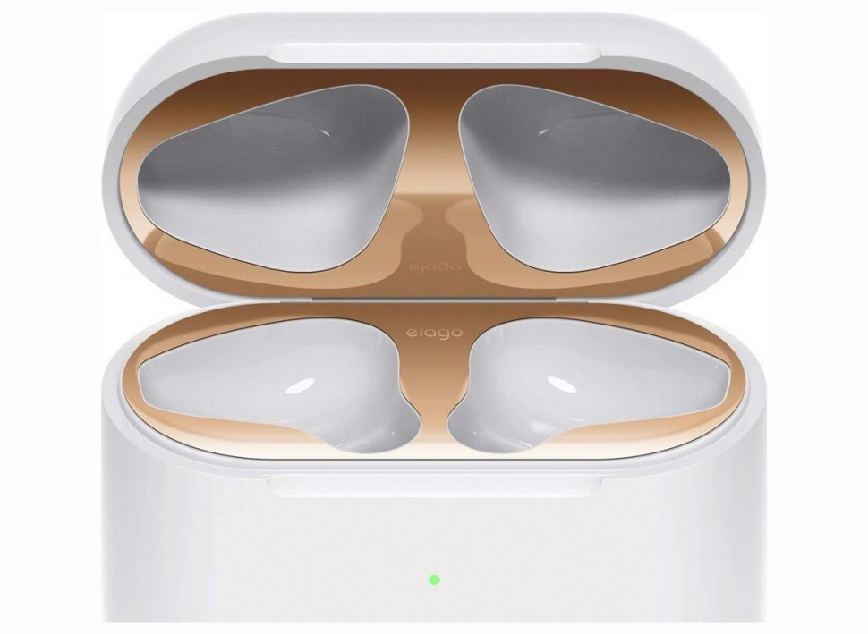 

Защитные пластины Elago A2 Dust Guard для зарядного кейса AirPods 2, Розовое золото, A2 Dust Guard