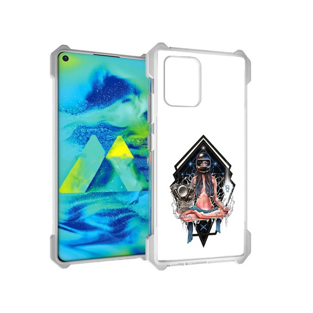 

Чехол MyPads Tocco для Samsung Galaxy S10 Lite красивая девушка в шлеме (PT143840.502.406), Прозрачный, Tocco