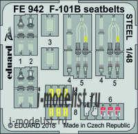 

FE942 Eduard 1/48 Фототравление F-101B ремни, сталь